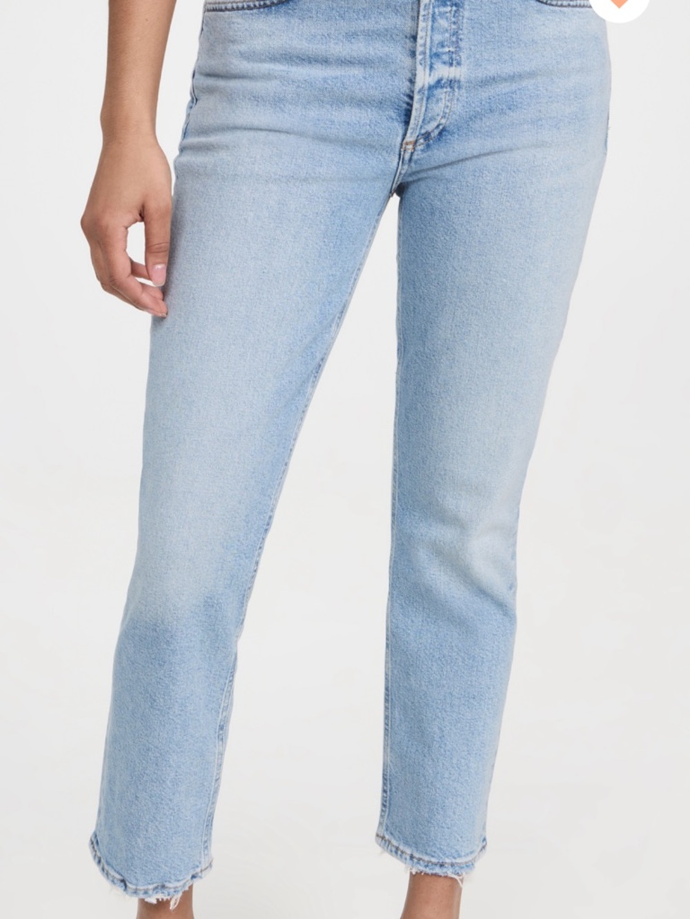 Agolde Riley High Rise Straight Crop Jeans